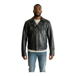 UNIK Premium Mens Leather Ultra Thick Motorcycle Biker Jacket